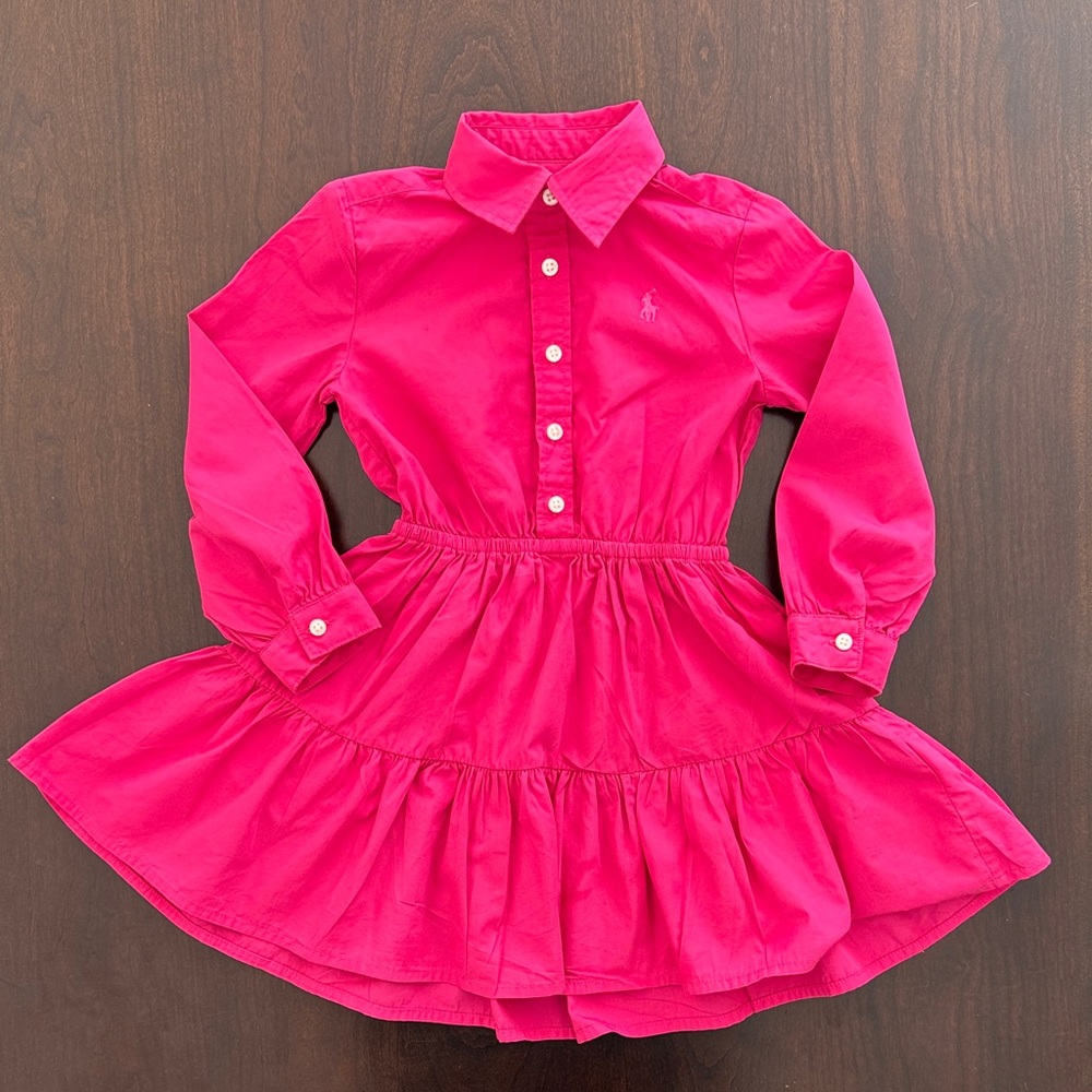 Polo by Ralph Lauren Fuchsia Long-Sleeve Dress